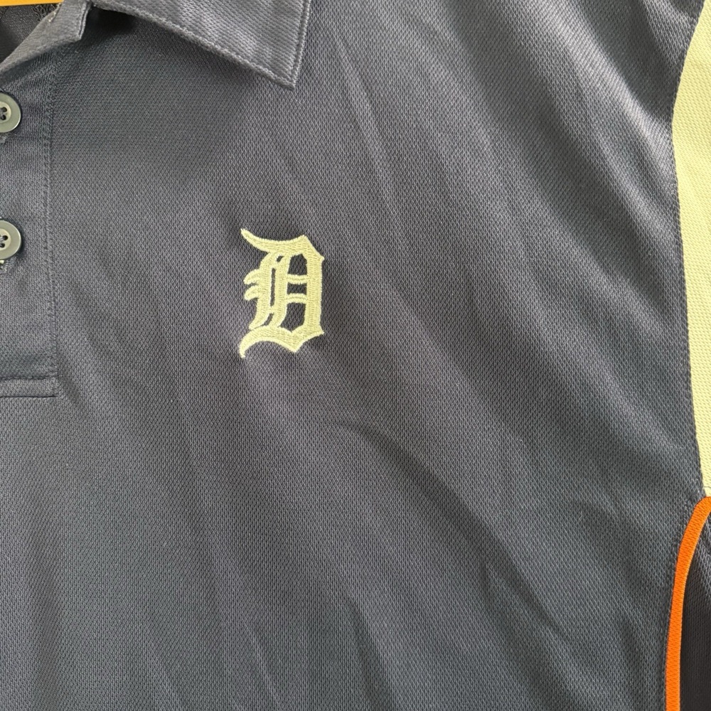 Reebok Detroit Tigers Polo Shirt Mens Medium Genuine Merchandise Embroidered - Picture 8 of 8